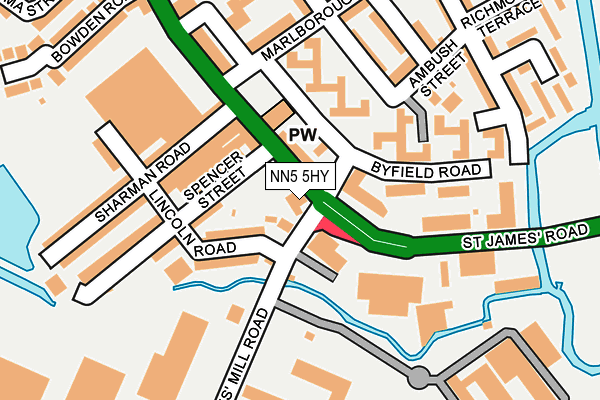 NN5 5HY map - OS OpenMap – Local (Ordnance Survey)