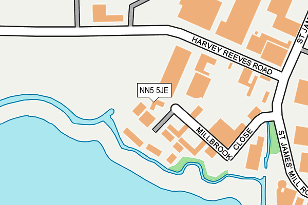 NN5 5JE map - OS OpenMap – Local (Ordnance Survey)