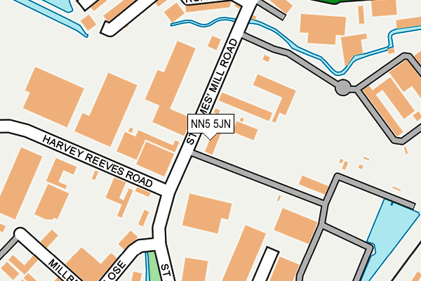 NN5 5JN map - OS OpenMap – Local (Ordnance Survey)
