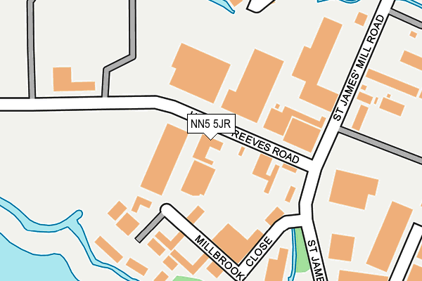 NN5 5JR map - OS OpenMap – Local (Ordnance Survey)