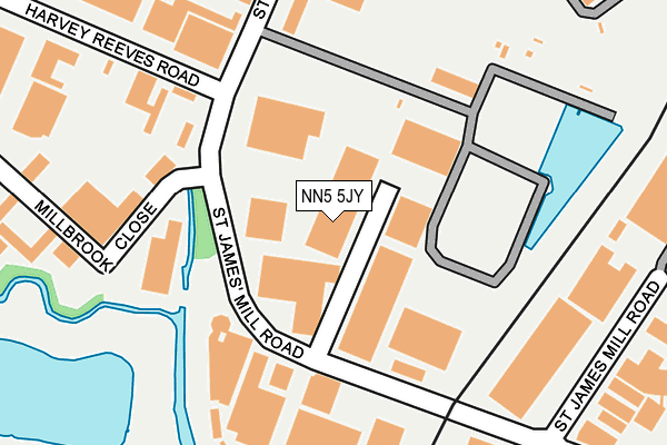 NN5 5JY map - OS OpenMap – Local (Ordnance Survey)