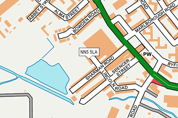 NN5 5LA map - OS OpenMap – Local (Ordnance Survey)