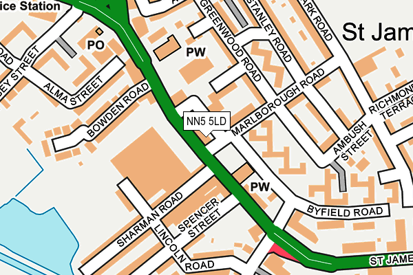 NN5 5LD map - OS OpenMap – Local (Ordnance Survey)