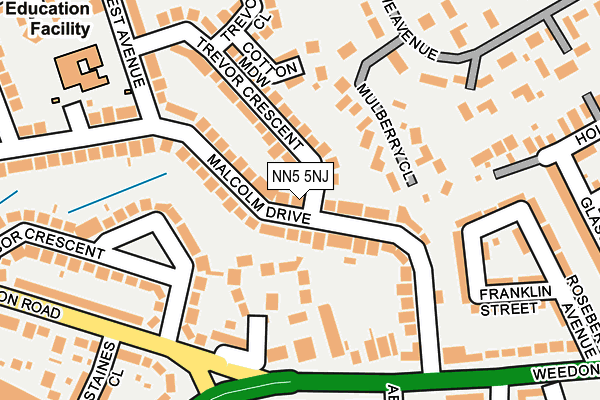 NN5 5NJ map - OS OpenMap – Local (Ordnance Survey)