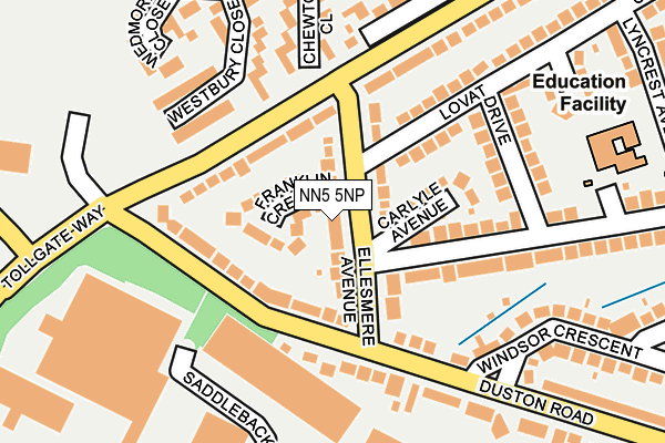 NN5 5NP map - OS OpenMap – Local (Ordnance Survey)