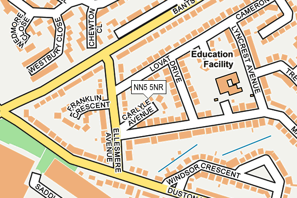 NN5 5NR map - OS OpenMap – Local (Ordnance Survey)