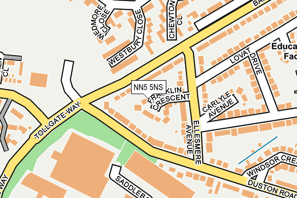 NN5 5NS map - OS OpenMap – Local (Ordnance Survey)