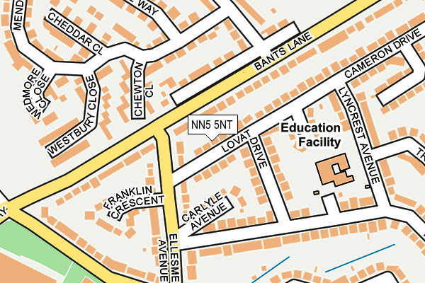 NN5 5NT map - OS OpenMap – Local (Ordnance Survey)