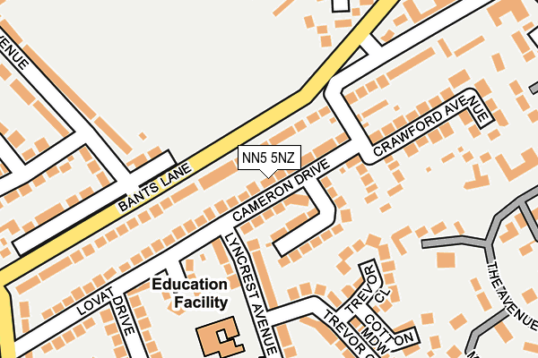 NN5 5NZ map - OS OpenMap – Local (Ordnance Survey)