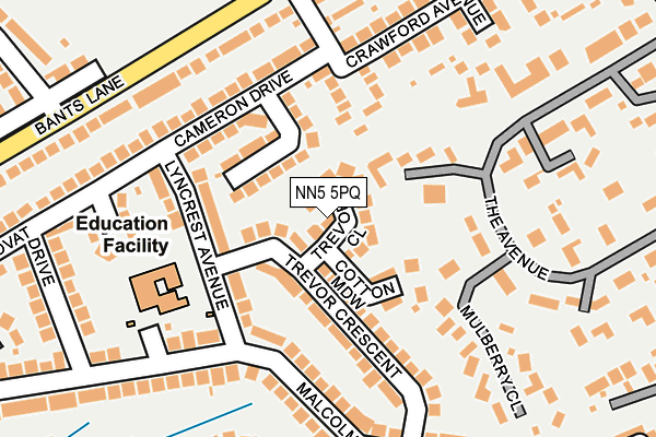 NN5 5PQ map - OS OpenMap – Local (Ordnance Survey)