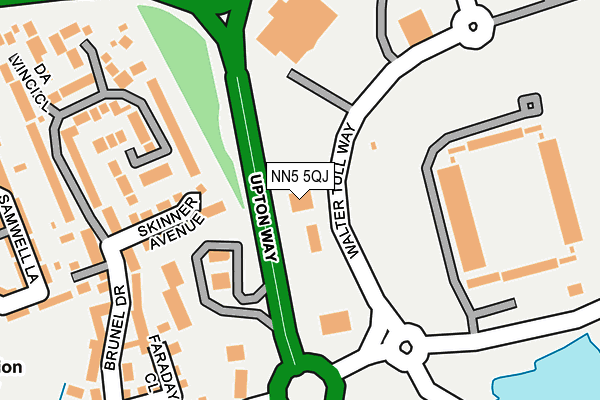 NN5 5QJ map - OS OpenMap – Local (Ordnance Survey)