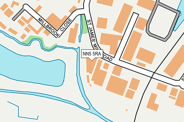 NN5 5RA map - OS OpenMap – Local (Ordnance Survey)
