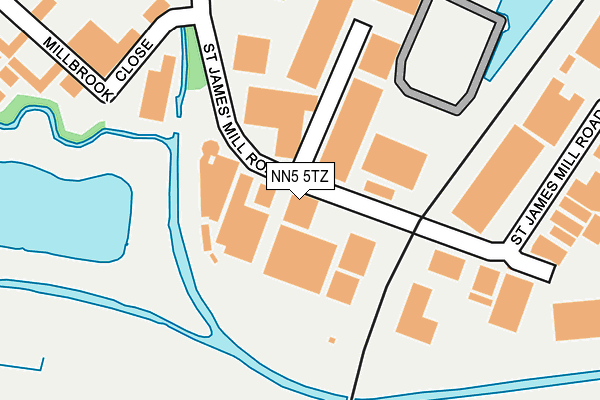 NN5 5TZ map - OS OpenMap – Local (Ordnance Survey)