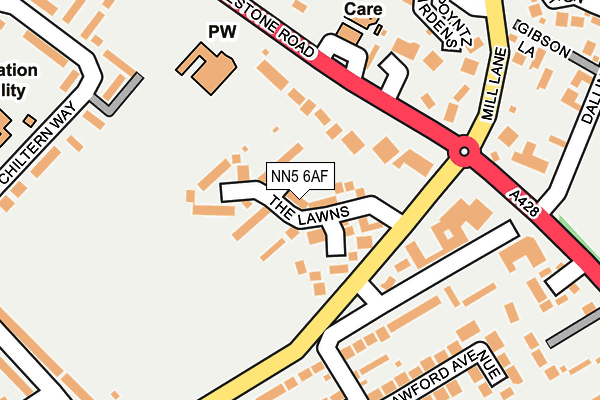 NN5 6AF map - OS OpenMap – Local (Ordnance Survey)