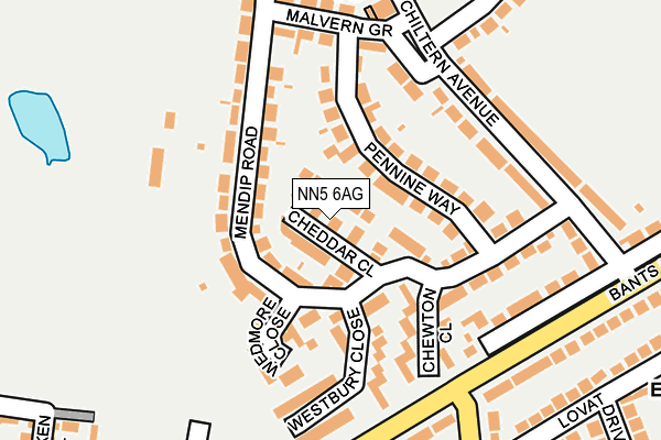 NN5 6AG map - OS OpenMap – Local (Ordnance Survey)