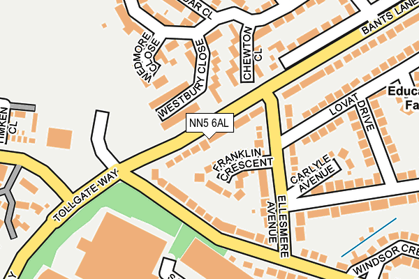 NN5 6AL map - OS OpenMap – Local (Ordnance Survey)