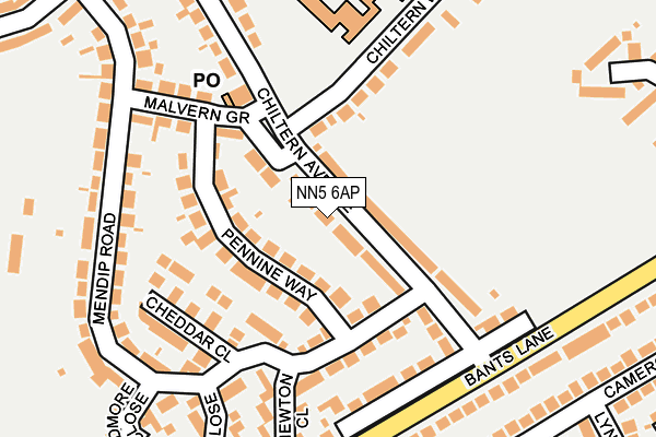 NN5 6AP map - OS OpenMap – Local (Ordnance Survey)