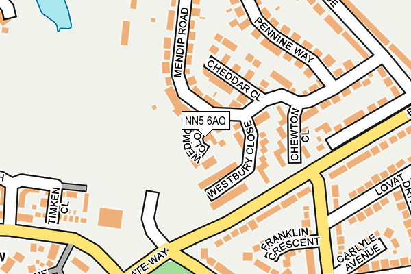 NN5 6AQ map - OS OpenMap – Local (Ordnance Survey)
