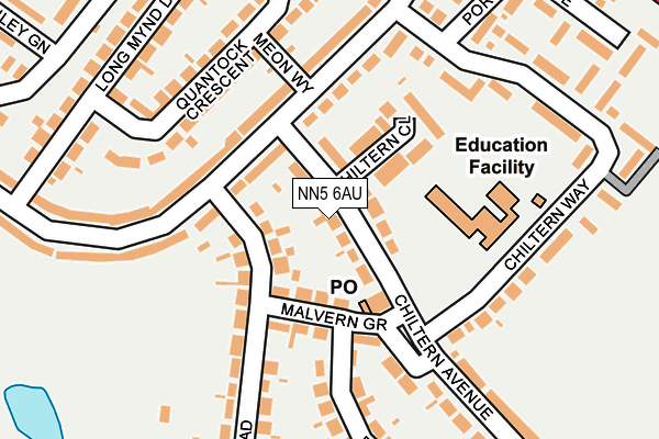NN5 6AU map - OS OpenMap – Local (Ordnance Survey)
