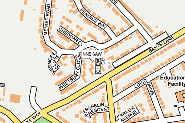 NN5 6AW map - OS OpenMap – Local (Ordnance Survey)