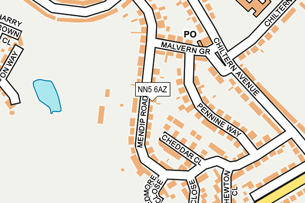 NN5 6AZ map - OS OpenMap – Local (Ordnance Survey)