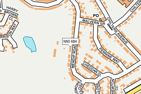 NN5 6BA map - OS OpenMap – Local (Ordnance Survey)