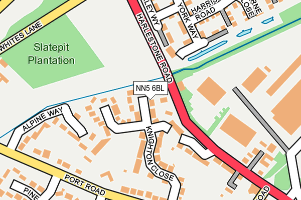 NN5 6BL map - OS OpenMap – Local (Ordnance Survey)
