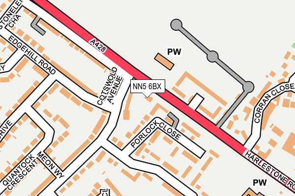 NN5 6BX map - OS OpenMap – Local (Ordnance Survey)