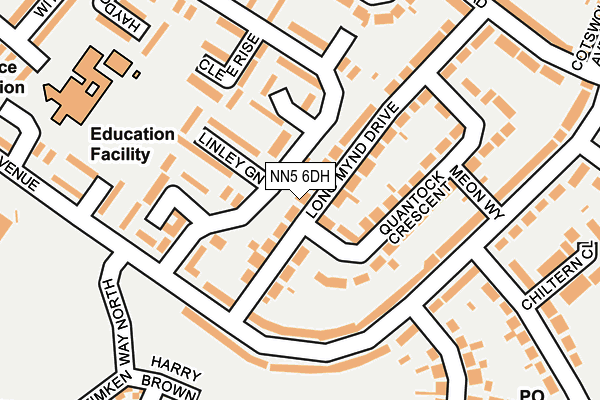 NN5 6DH map - OS OpenMap – Local (Ordnance Survey)