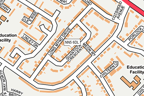NN5 6DL map - OS OpenMap – Local (Ordnance Survey)