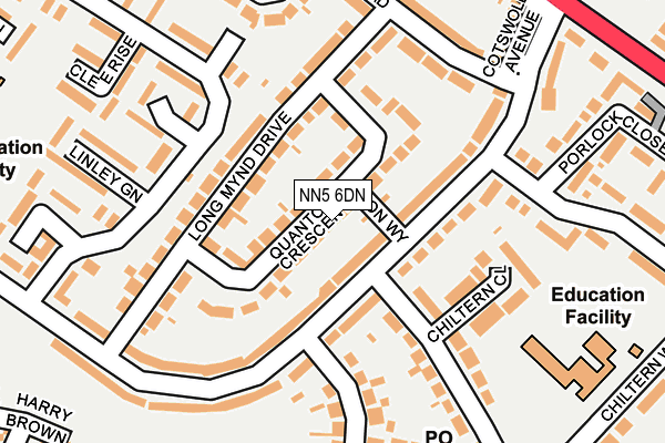 NN5 6DN map - OS OpenMap – Local (Ordnance Survey)