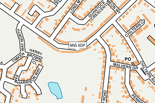 NN5 6DP map - OS OpenMap – Local (Ordnance Survey)