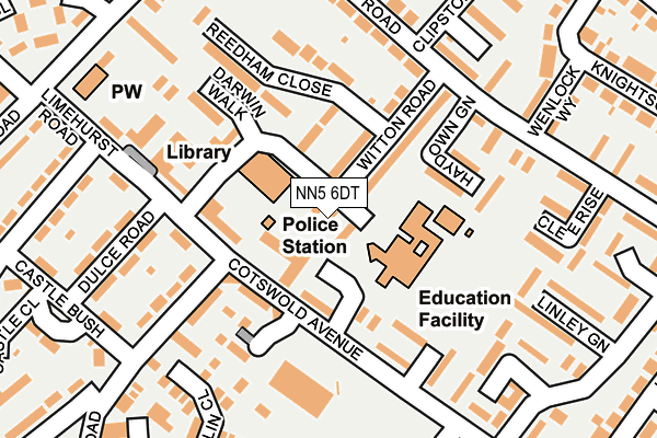 NN5 6DT map - OS OpenMap – Local (Ordnance Survey)