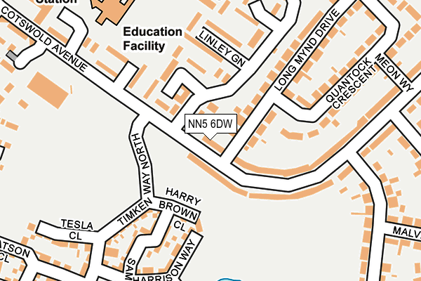NN5 6DW map - OS OpenMap – Local (Ordnance Survey)