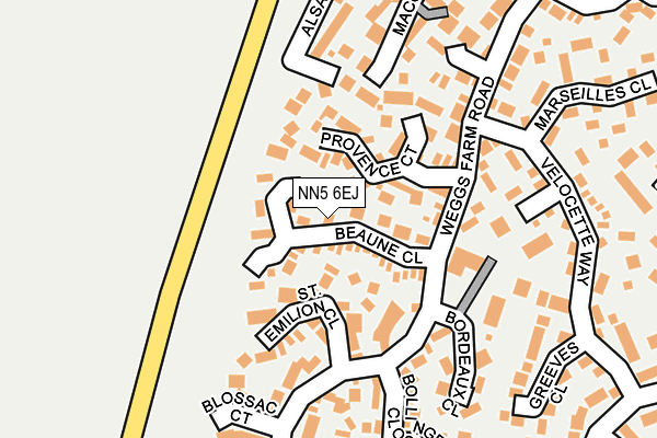 NN5 6EJ map - OS OpenMap – Local (Ordnance Survey)