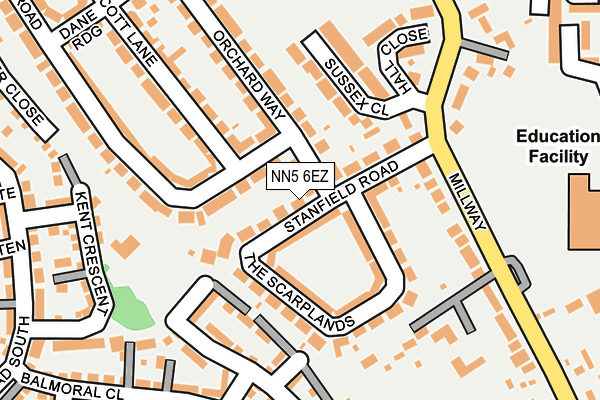 NN5 6EZ map - OS OpenMap – Local (Ordnance Survey)