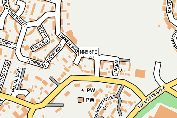 NN5 6FE map - OS OpenMap – Local (Ordnance Survey)