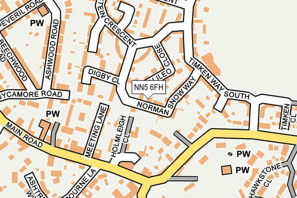 NN5 6FH map - OS OpenMap – Local (Ordnance Survey)