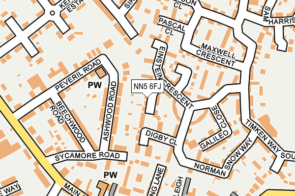 NN5 6FJ map - OS OpenMap – Local (Ordnance Survey)