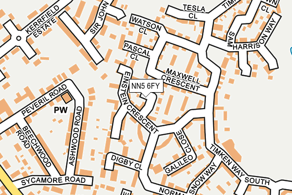 NN5 6FY map - OS OpenMap – Local (Ordnance Survey)