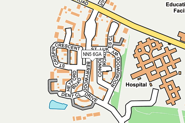 NN5 6GA map - OS OpenMap – Local (Ordnance Survey)