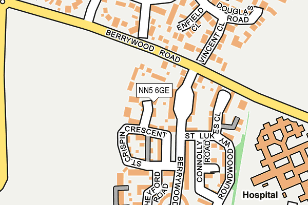 NN5 6GE map - OS OpenMap – Local (Ordnance Survey)