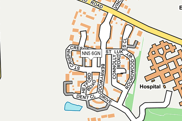 NN5 6GN map - OS OpenMap – Local (Ordnance Survey)