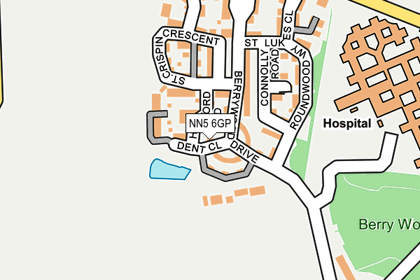 NN5 6GP map - OS OpenMap – Local (Ordnance Survey)