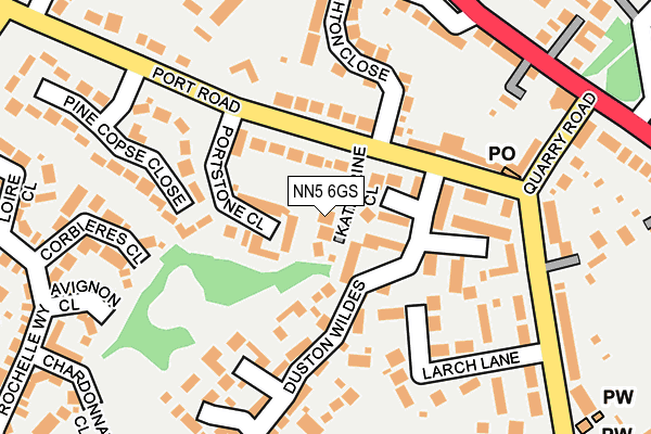 NN5 6GS map - OS OpenMap – Local (Ordnance Survey)