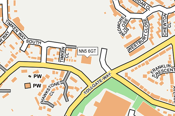 NN5 6GT map - OS OpenMap – Local (Ordnance Survey)