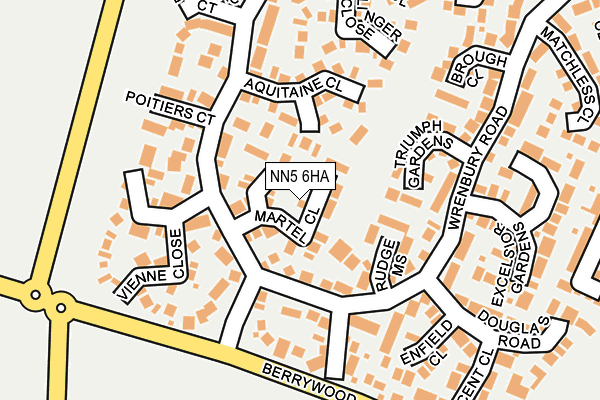 NN5 6HA map - OS OpenMap – Local (Ordnance Survey)