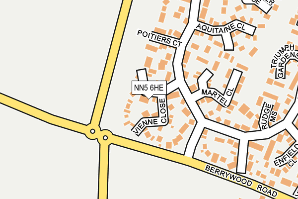 NN5 6HE map - OS OpenMap – Local (Ordnance Survey)