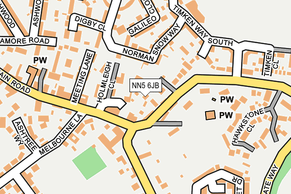 NN5 6JB map - OS OpenMap – Local (Ordnance Survey)