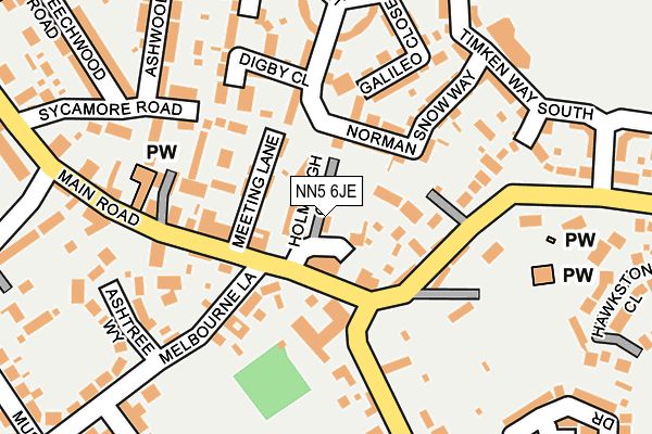 NN5 6JE map - OS OpenMap – Local (Ordnance Survey)